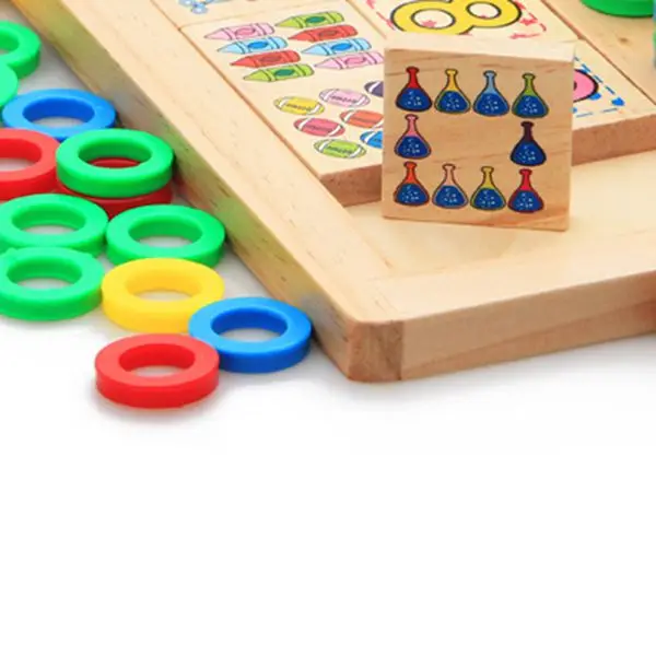 LCLL-деревянный пазл для детей материалы montessori учиться считать номера, соответствующие раннего образования обучающая Математика игрушки
