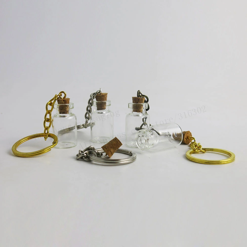 2 Stücke Mini Teekanne Leeres Glas Wishing Cap Flaschen Fläschchen