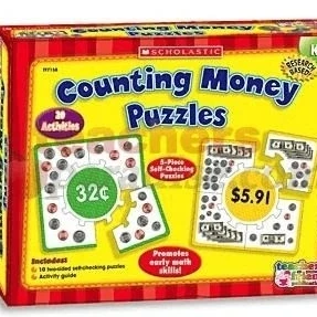 Scholastic Teaching Resources TF-7158 Counting Money Boxed Kits - Puzzles (1)