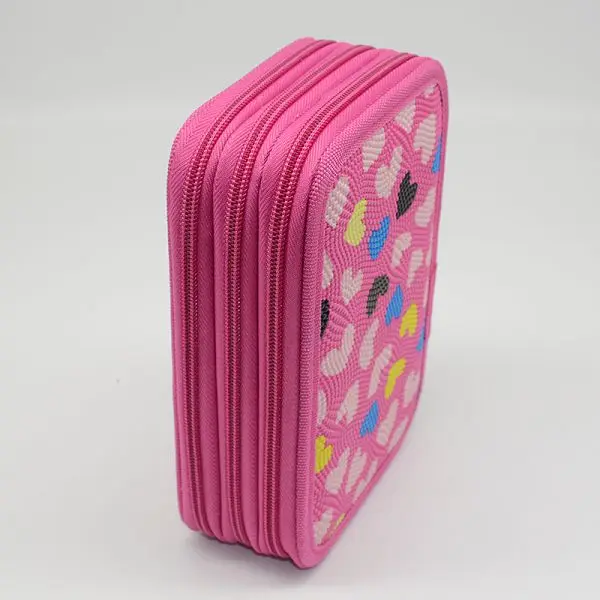 3 layers rose red 2 3 слоя кавайный чехол для карандаша сердце мультфильм papelaria estojo escolar estuche kalem kutusu Карандаш Чехол trousse scolaire stylo - Цвет: 3 layers rose red