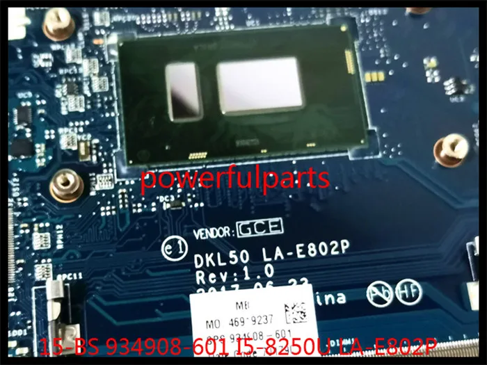 working for hp 15-BS motherboard 934908-601 DKL50 LA-E802P mainboard I5-8250U integrate and working