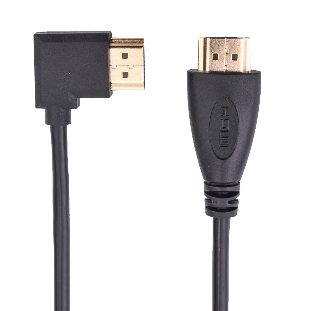 

0.3M/0.5M/1M/3M HDMI Adapter Converter Male to Male Support 1080P HDMI Cable extension wholesale 2019 new arrive turn right 5.16