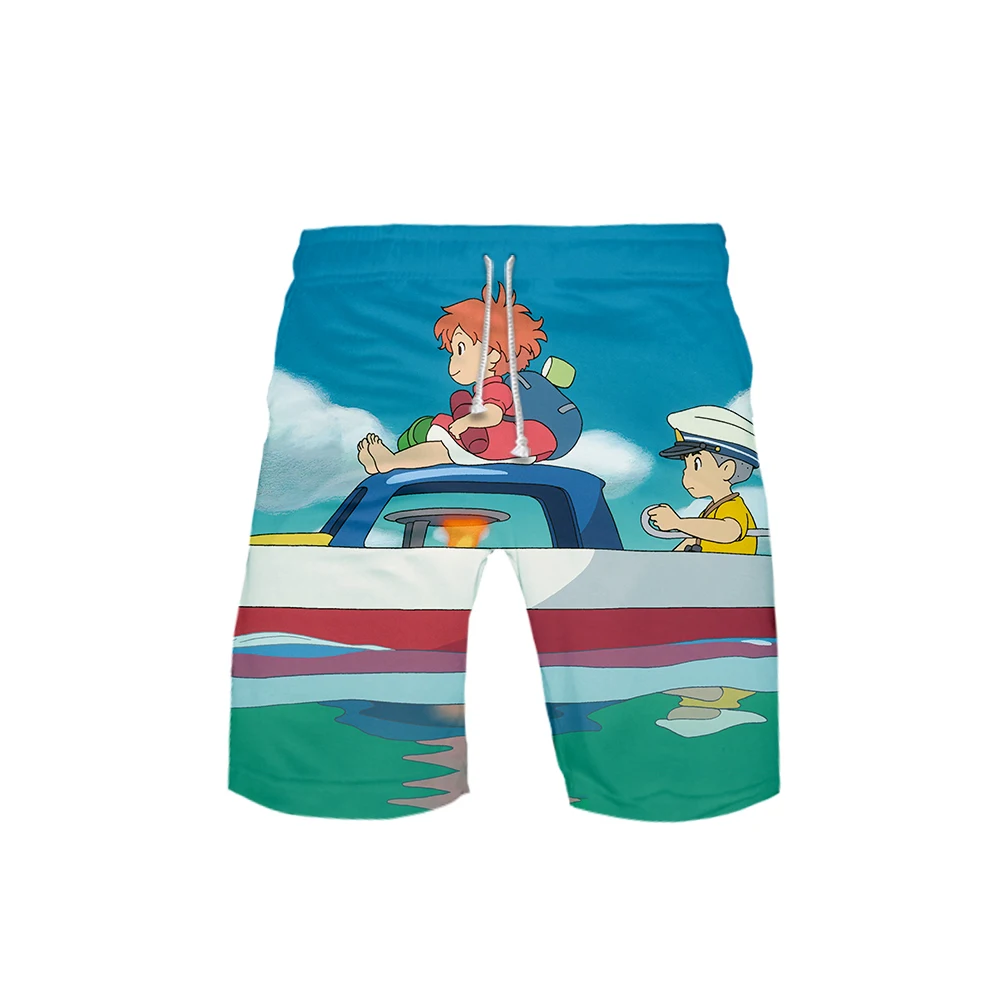 Ponyo on the Cliff пляжные шорты с 3D принтом Мужская модная уличная одежда шорты Новое поступление брелок для ключей в стиле ретро Повседневная летняя одежда