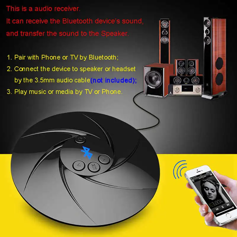 Универсальный 3,5 мм беспроводной Hifi Bluetooth аудио передатчик приемник FM радио TF музыка стерео Ключ адаптер для Mp3 PC