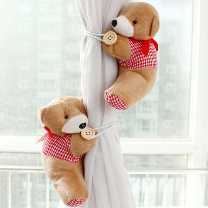 

4 Colors Baby Kid Cartoon Bear Holder Nursery Bedroom Curtain Tieback Buckle Hook