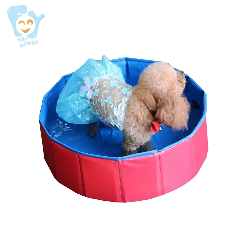 

80x20cm Foldable Dog Pool Small Size Pet Cat Pool Baby Portable Bath Tub Pool