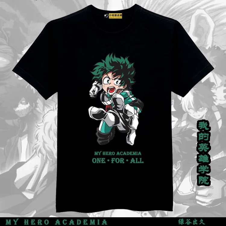 Аниме! My Hero Academia мидория изуку персонаж тема косплей футболка лето мультфильм милый хлопок короткий рукав Топ Бесплатная доставка