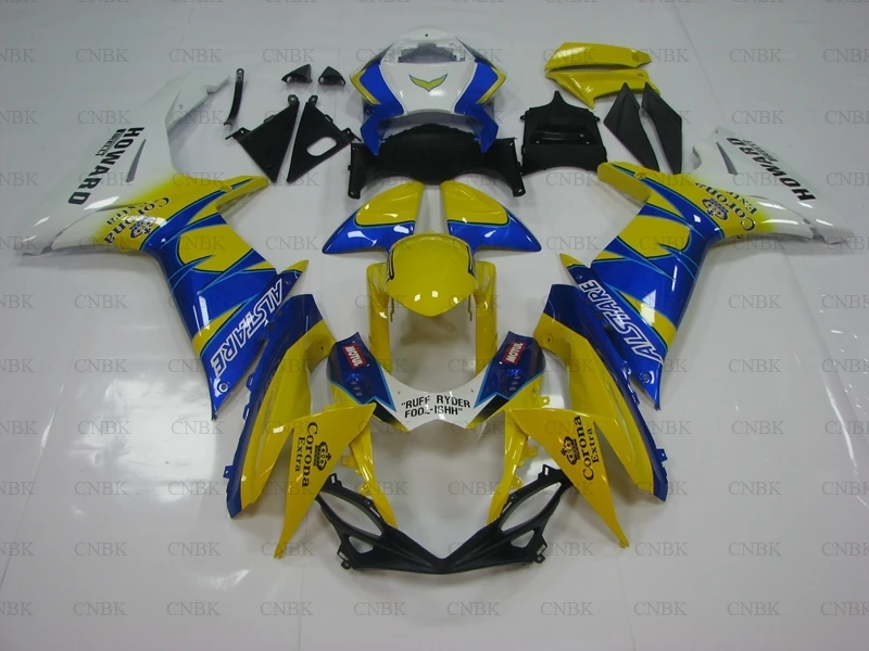 Для GSXR 750 2011- K11 мотоцикл обтекатель GSX-R750 11 12 желтый синий пластик Обтекатели GSXR750 2011 наборы кузова Неокрашенный - Цвет: INJECTION mold