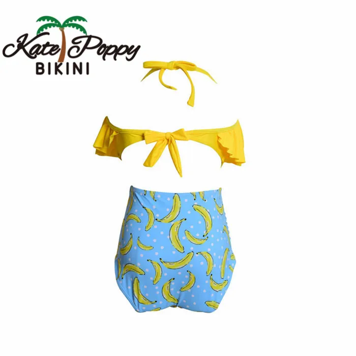 Летний сексуальный с принтом с цветами купальник Бандаж с высокой талией бикини комплект бюстгальтер пуш-ап топы для пляжа купальный