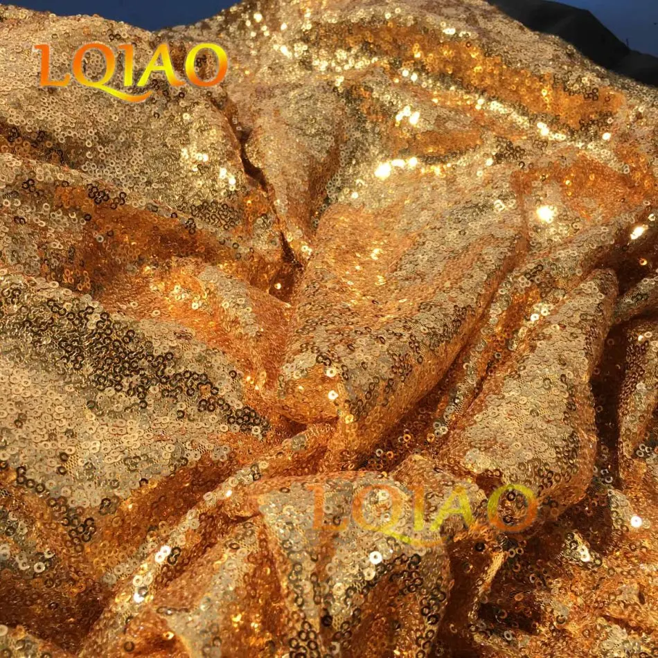 gold sequin fabric-011