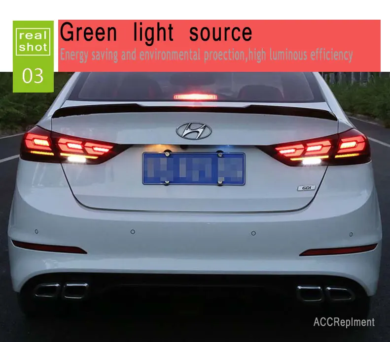 4 шт. автомобильный Стайлинг для hyundai Elantra задний светильник s- для Elantra светодиодный задний фонарь+ сигнал поворота+ тормоз+ задний светодиодный светильник