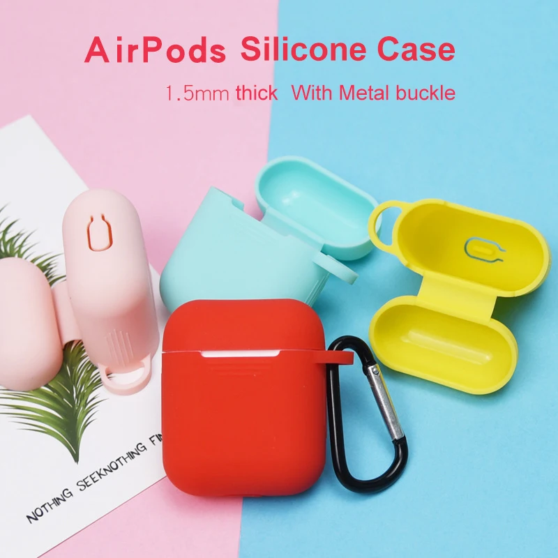 

Amaz Silicone Earphone Case For Apple Airpods Waterproof Cover For Apple AirPods Cases Air Pods Ultra Thin Protector Case