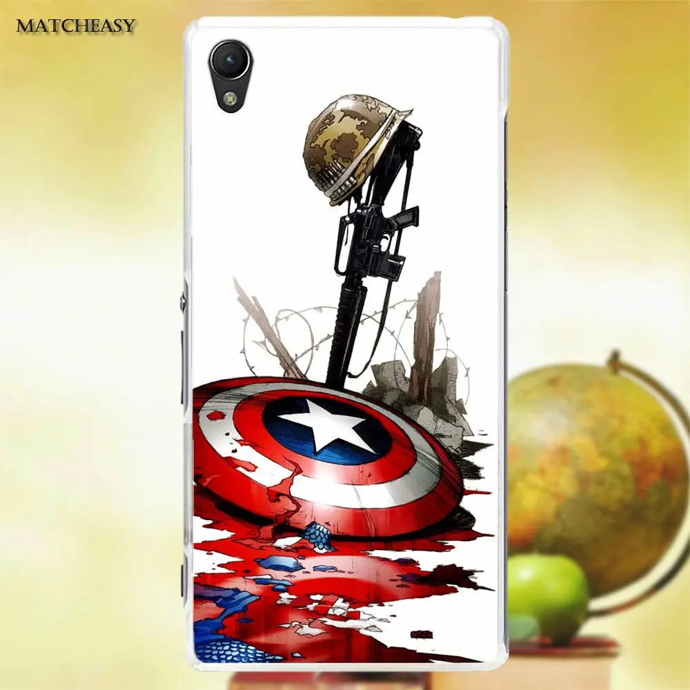 Oedmeb Железный человек с маской Капитана Америки мягкий чехол для Sony Xperia Z Z1 Z2 Z3 Z4 Z5