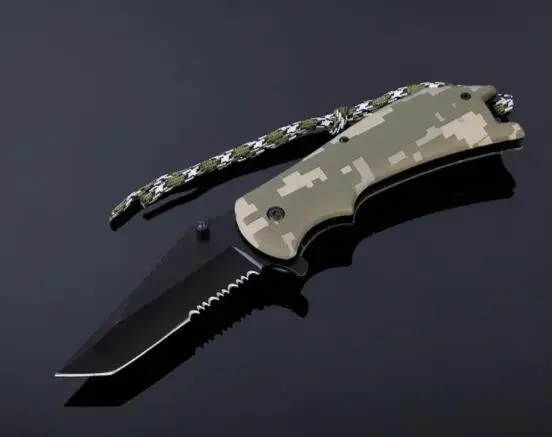 SHNAPIGN Нож EDC инструмент пользовательский складной тактический нож для выживания Открытый походный инструмент ножи ABS ручка нож - Цвет: Армейский зеленый