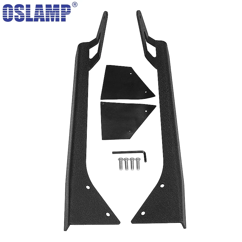 

Oslamp 2pcs 52 inch Straight Light Bars Mounts Windshield Mounting Brackets For Jeep Wrangler YJ 1987-1995