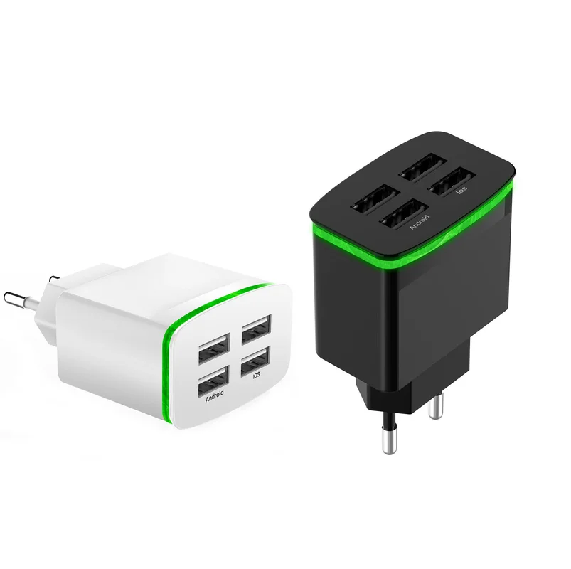 

4USB Port Charger EU 5V 4A 20W Mobile Phone Charger Smart Tablet Phone Charger for Universal Mobile Phone