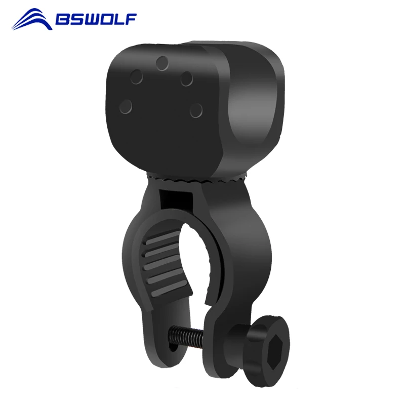 

BSWolf Road Bike Mountain Bicycle Front Light Bracket Flashlight Holder 360 Rotation With Anti Skid Rubber Gaskets