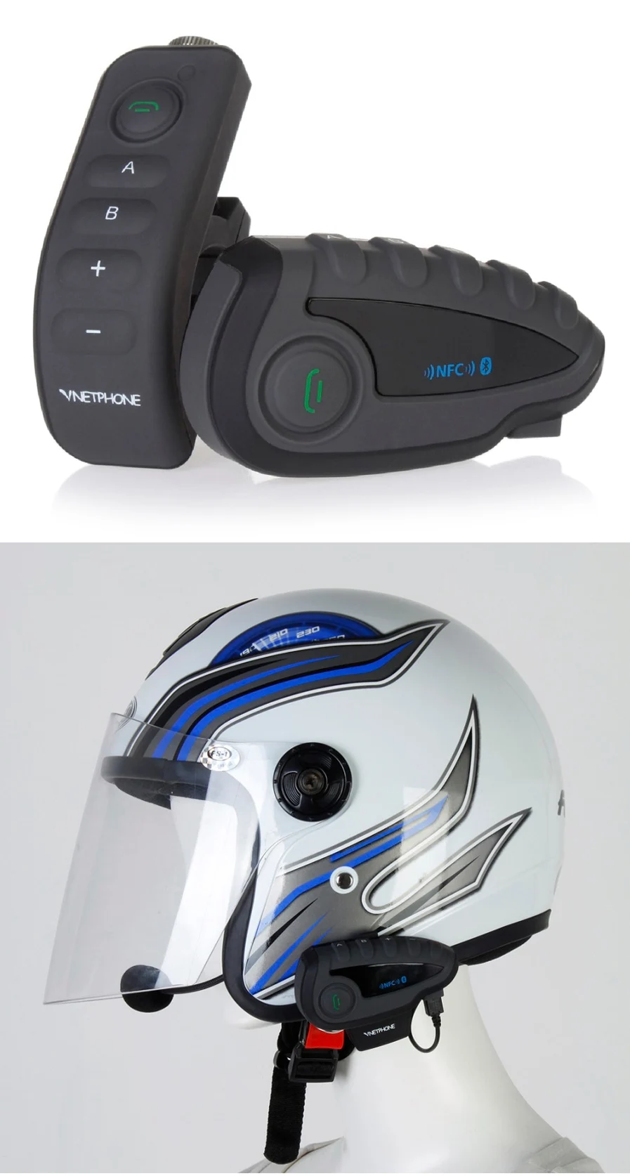 VNETPHONE Шлемы-гарнитуры мотоцикл домофон Moto 1200 м шлем Bluetooth домофон FM 5 человек в то же время домофон V8