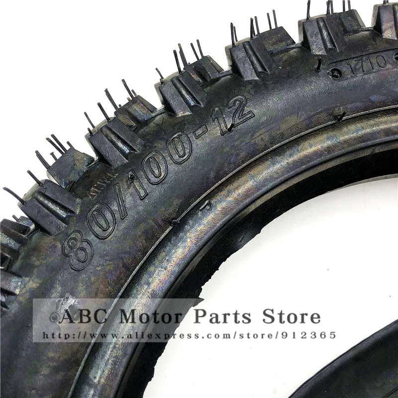 Внедорожные шины 1" задние колеса 80/100-12 из шины с 3,00-12 внутренней трубкой для грязи питбайк