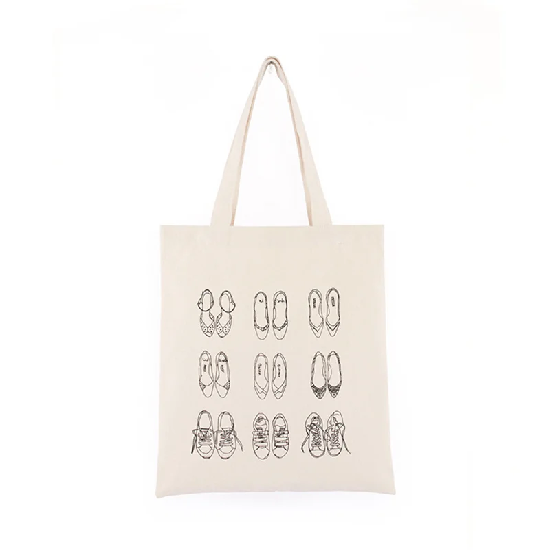 

Multi-function Shopping Bag Student Canvas Cloth Reusable Portable Storage Pocket Handbags Large Durable Foldable Casual Pouch