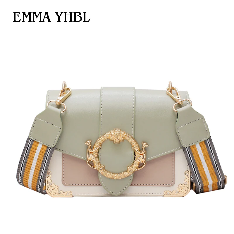 

EMMA YHBL New Korean version of 2019 simple and contrasting color single-shoulder cross-body bag