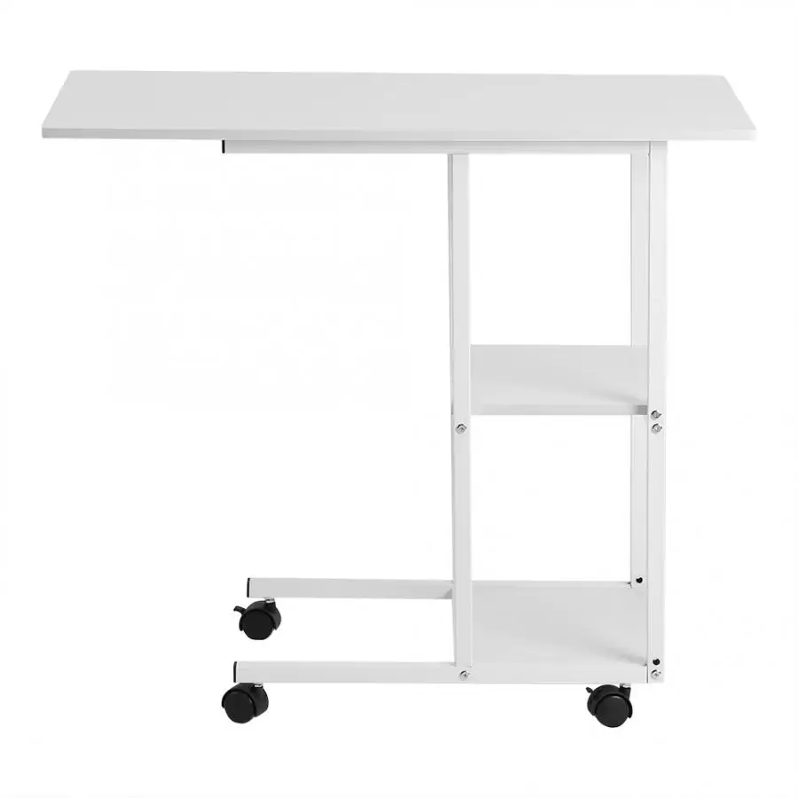 

Home Office Portable Mobile Over Bed Table Sofa Couch Rolling Wheel Laptop Computer Desk Tool