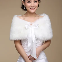 Женская свадебная куртка, меховое болеро, верхняя одежда, зимние теплые аксессуары для невесты