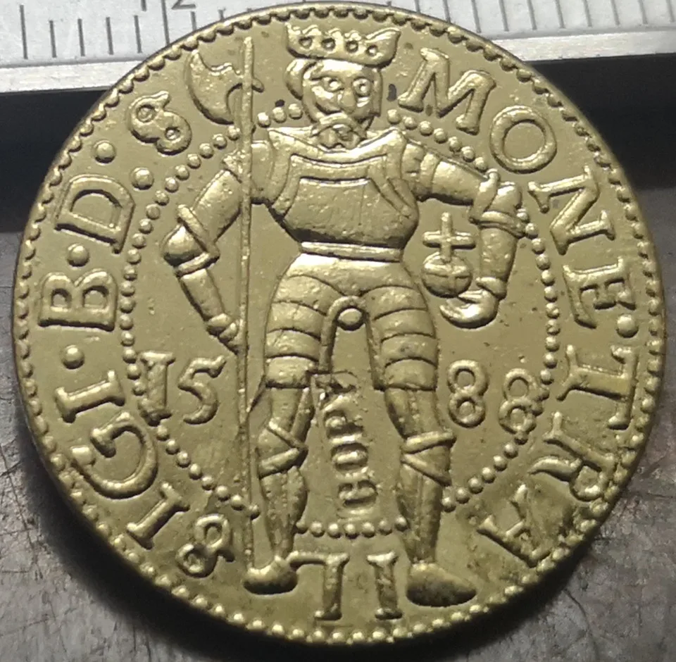 1588 княгиня Трансильвания(венгерские Штаты) 1 Forint-Zsigmond Bathori позолоченная монета КОПИЯ