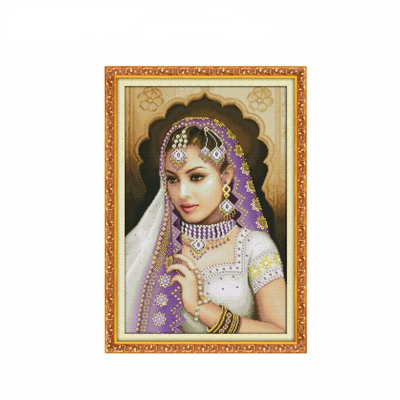 

New Diamond Embroidery Indian beauty 3D Diy Diamond Painting Kit Square full Rhinestone Pasted Needlework decor Diamond mosaic