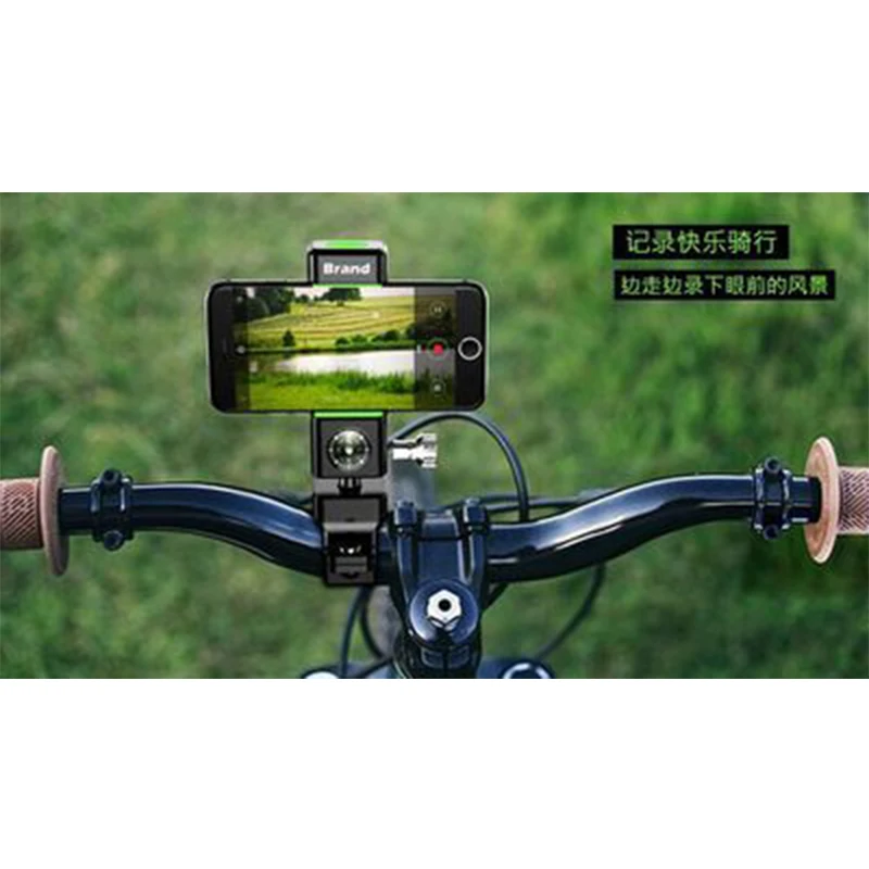 Discount New bicycle phone holder waterproof navigation frame multi-function mobile phone holder compass with light electric car bracket 0