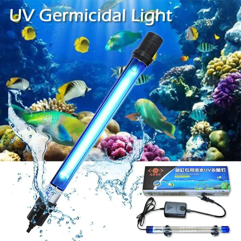 

3 Types UV Germicidal Light Aquarium Ultraviolet Sterilizer Lamp Submersible Diving Fish Reef Coral Tank Bactericidal Lamp Z50