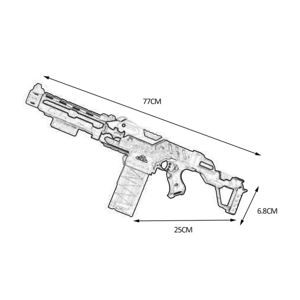 3 in 1 Electric Burst of Soft Bullet Rifle Gun Toy for Kids Outdoor Shooting Game