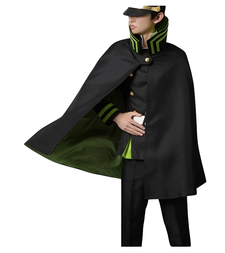 

Seraph of the End Owari no Serafu Yuichiro Hyakuya Uniform Cosplay Costume with Hat and Wig