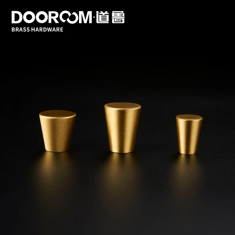 

Dooroom Brass Furniture Handles Cone Simple European Chinese Cabinet Door Drawer Cupboard Wardrobe Dresser Shoe Box Pulls Knobs