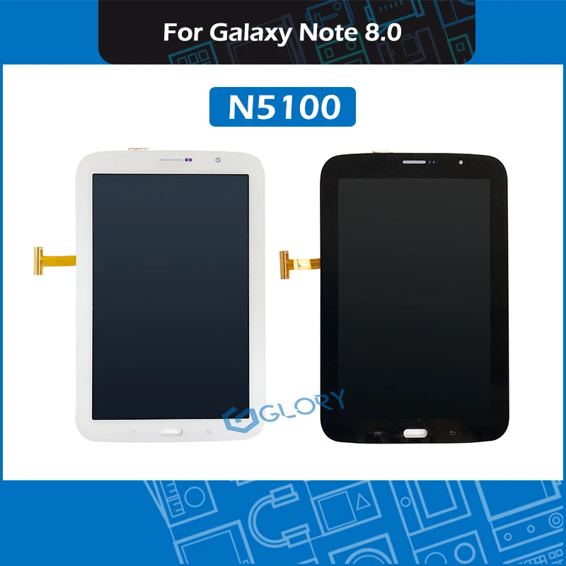 Black White N5100 Touch Screen Assembly For Samsung Galaxy Note 8 Gt