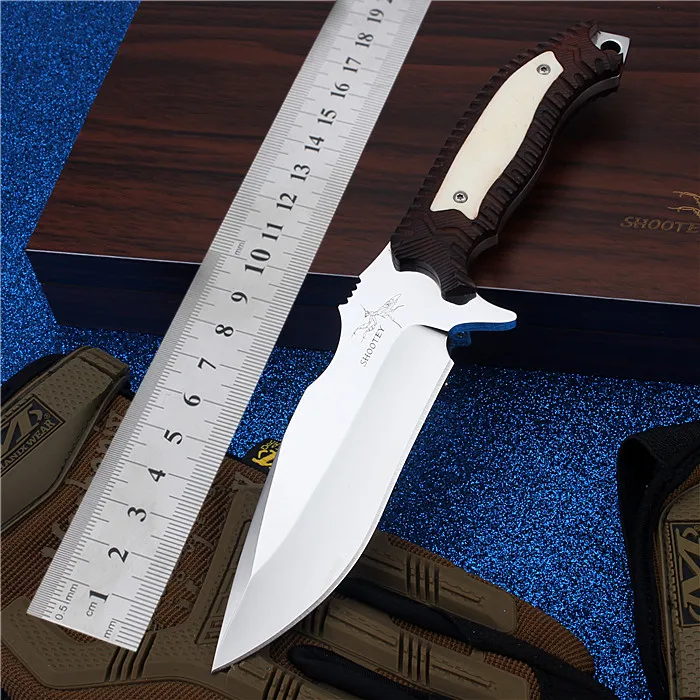 2017 New Free Shipping Outdoor Hunting Knife Straight Self-defense Survival Camping High Hardness Fixed Tactical Knives Red Bone
