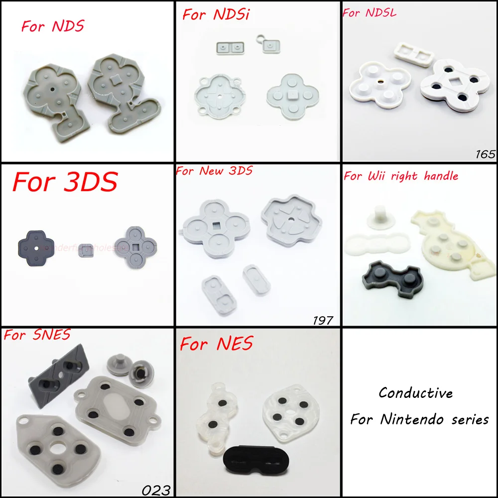 1X 8 модель для NDS NDSL NDSI LL XL 3DS Новый SNES NES WII проводной резиновый кнопочный коврик