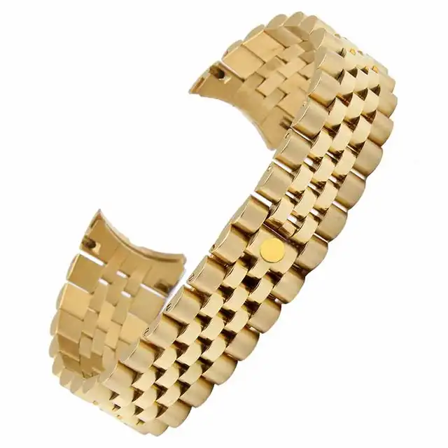 18K gold Luxurious high quality 20mm stainless steel Watchband for man