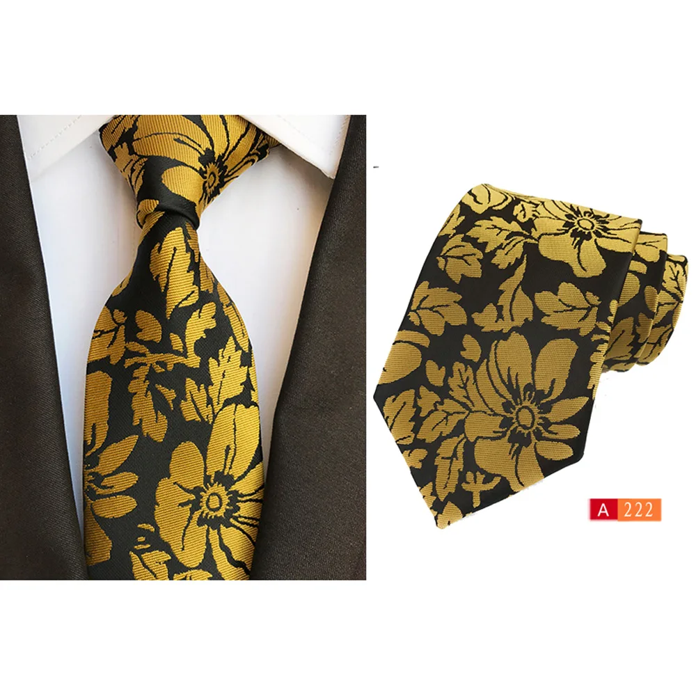 Для мужчин классический цветы цветочный широкий галстук вечерние свадебные туфли на высоком Класс Бизнес галстук BWTHZ0309