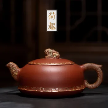 

Paint recommended draw HeCu all hand tea house large high-grade tea set gift teapot warping clay sculpture tea ceremony