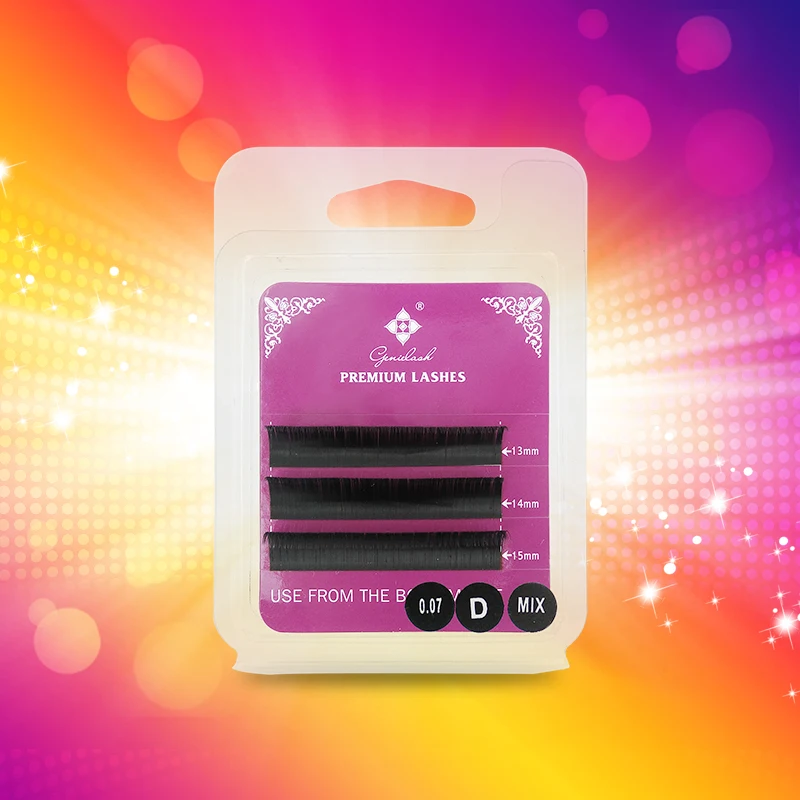

1 Case CD curl 0.07/0.10/0.20mm eyelash extensions mink black fake false eyelashes curl