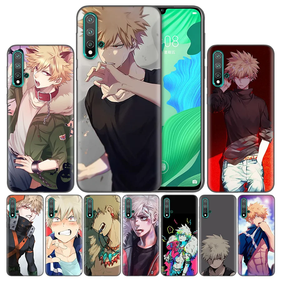 

Bags Shell Silicone Cases For Huawei Honor 20 P20 P Smart Z Nova 5 Y6 Y7 Y9 lite Pro Plus 8X 2019 Bakugou Katsuki