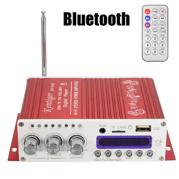 

Red 12V Digital Mini Bluetooth HiFi Stereo Car Audio Amplifier AMP MP3 Player For Car Home Auto Interior Accessories