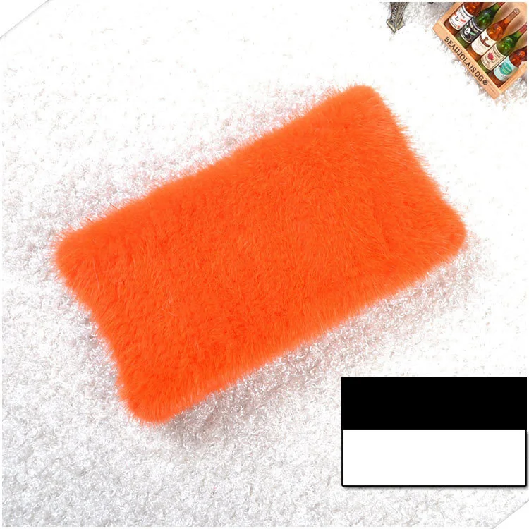 Зимние меховые повязки на голову для женщин, вязаный натуральный норковый меховой шарф, толстые теплые женские меховые шарфы, женские резинки для волос, резинки - Цвет: NO.1 orange