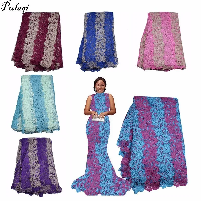 

Pualqi 2018 Latest French Nigerian Laces Fabrics High Quality Tulle African Laces Fabric Wedding African French Tulle Lace D