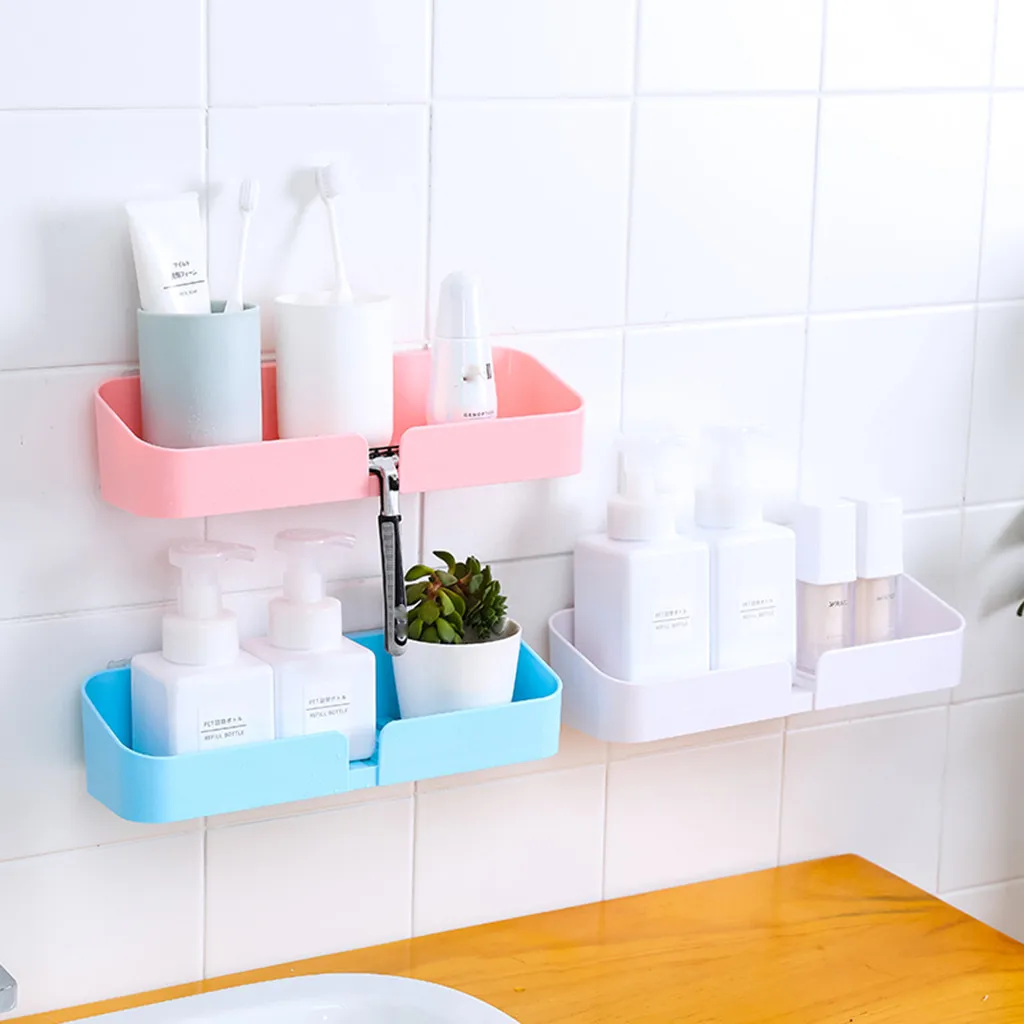 

storage rack for toilet Stainless Steel bathroom storage Toothbrush Bathroom Kitchen Corner Storage Rack Shower Shelf W509