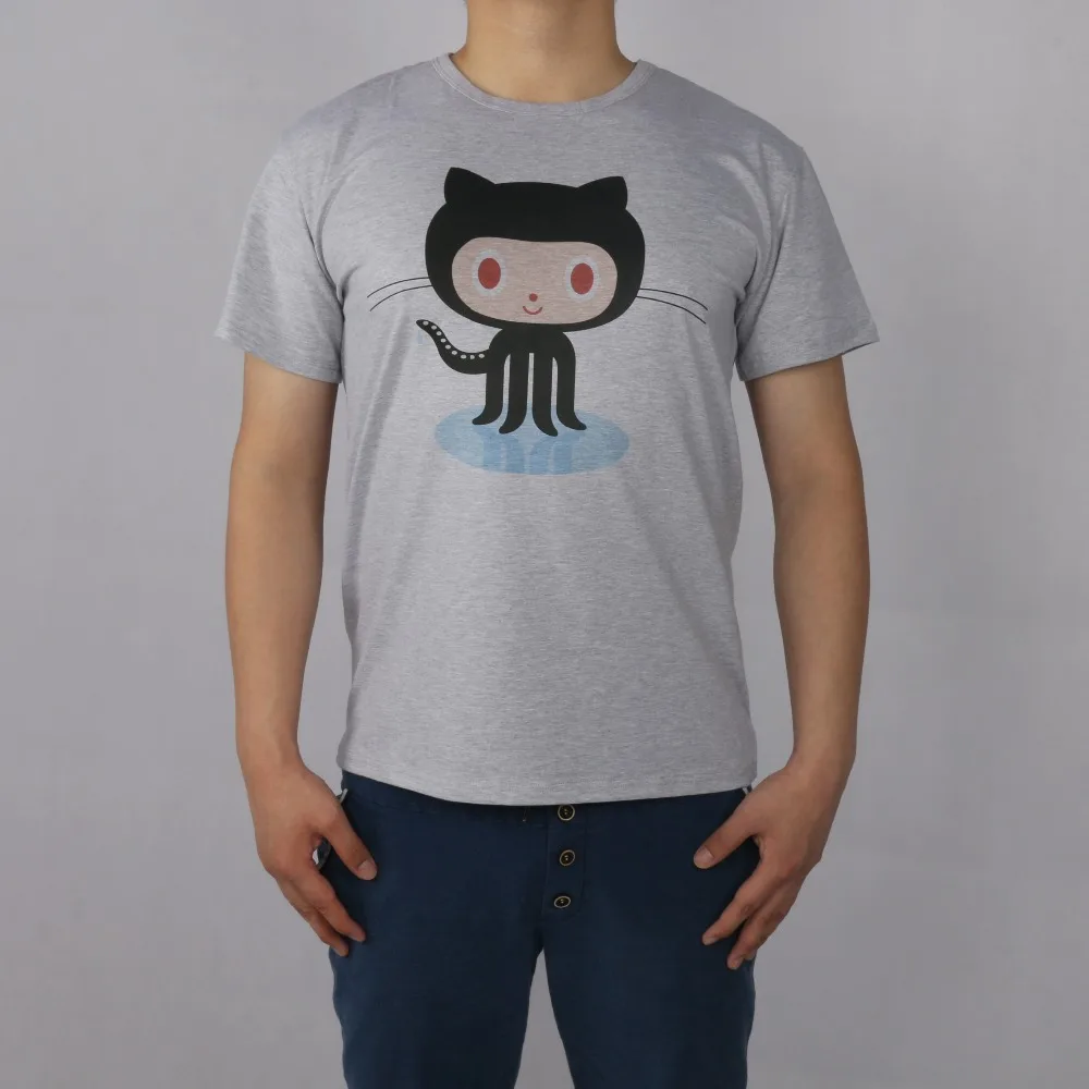 GitHub PEO футболка octocat Топ лайкра хлопок мужская Новинка|men t shirt|t shirtt shirt men |