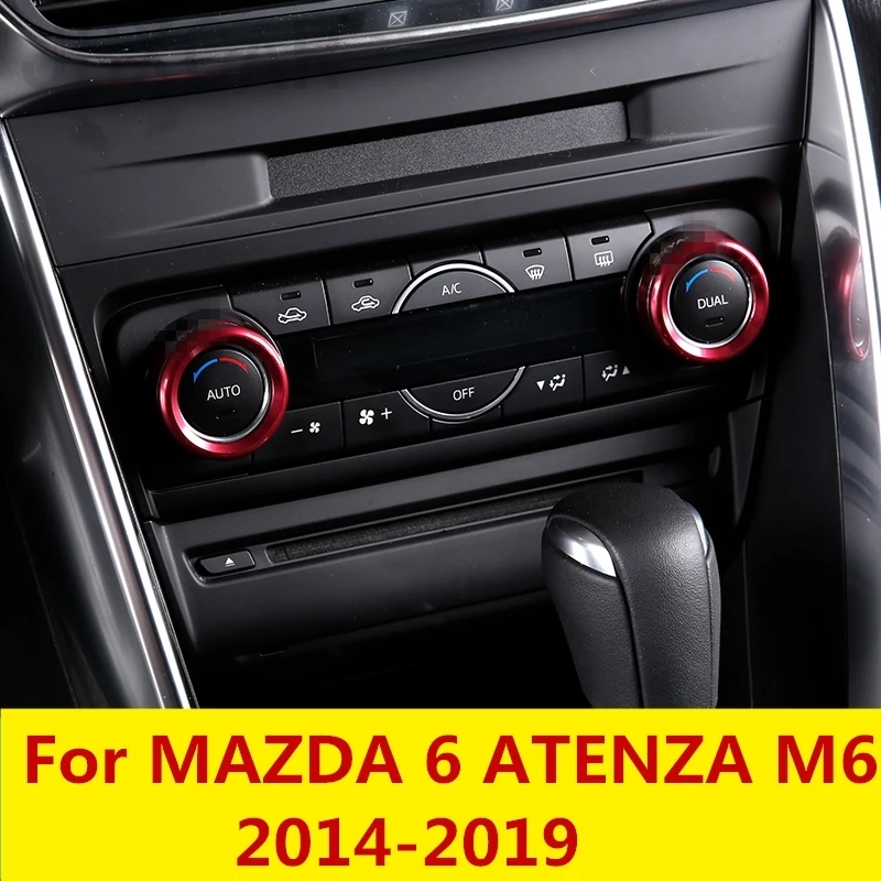 

car styling air conditioning Rotate Button Decorative frame Interior decoration Auto Accessories For MAZDA 6 ATENZA M6 2014-2019