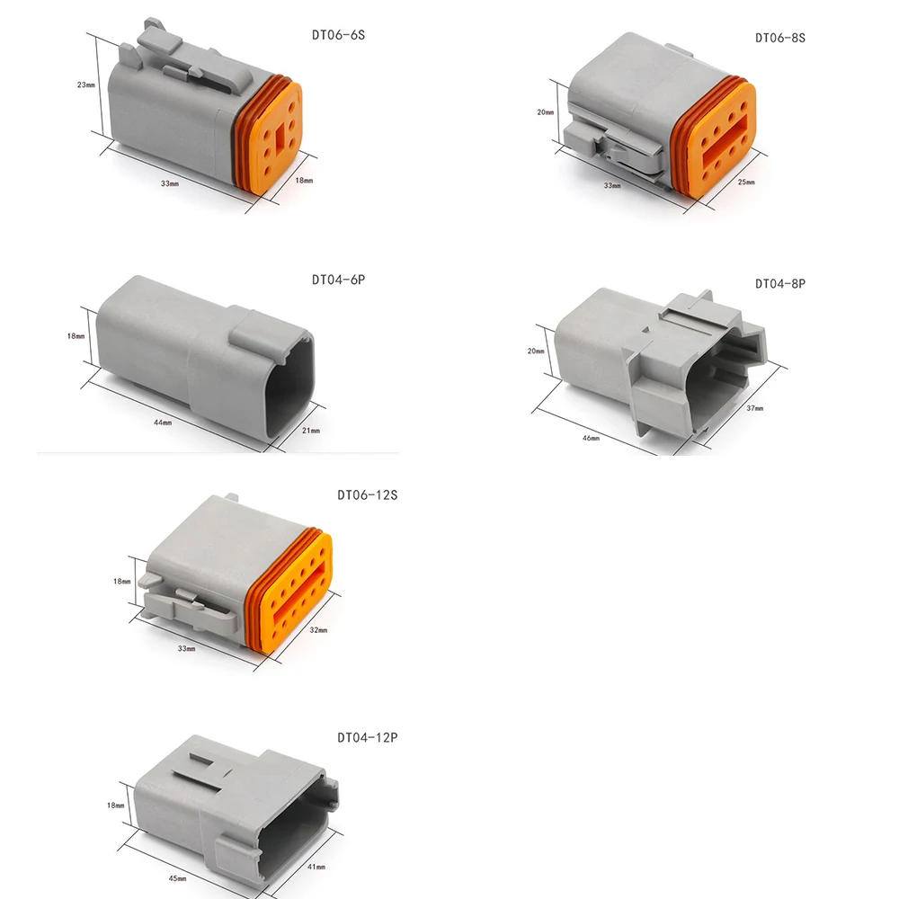1 комплект Deutsch DT06 DT04 автомобильные водонепроницаемые разъемы мужской и женский Анальная пробка с проводом 2 3 4 6 8 12 контактов 22-16AWG