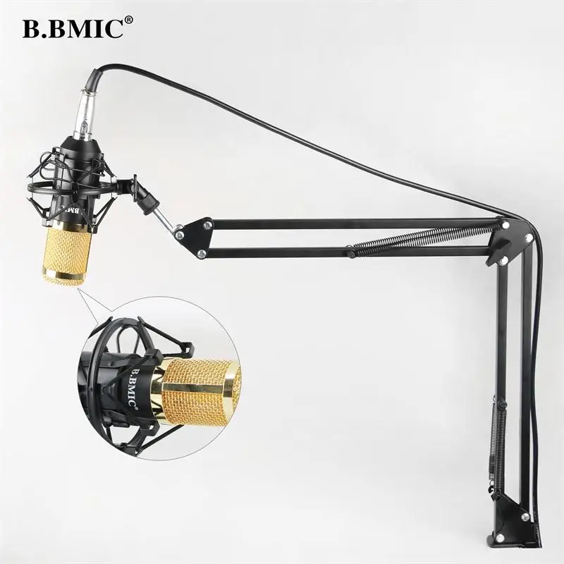 Hot Professional Microphone Adjustable Metal Suspension Boom Scissor Arm MIC Stand Holder for Mounting on PC
